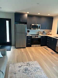 Entrance and kitchen