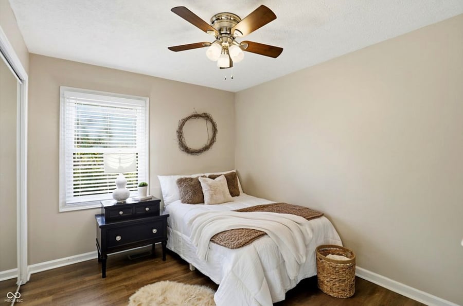 Bedroom with large closet