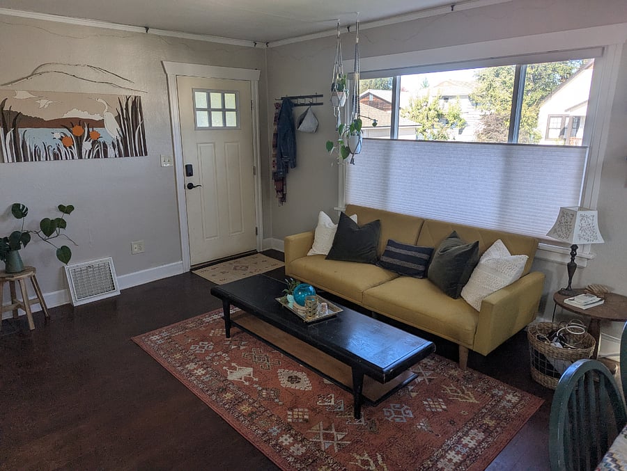 Main floor living and dining
