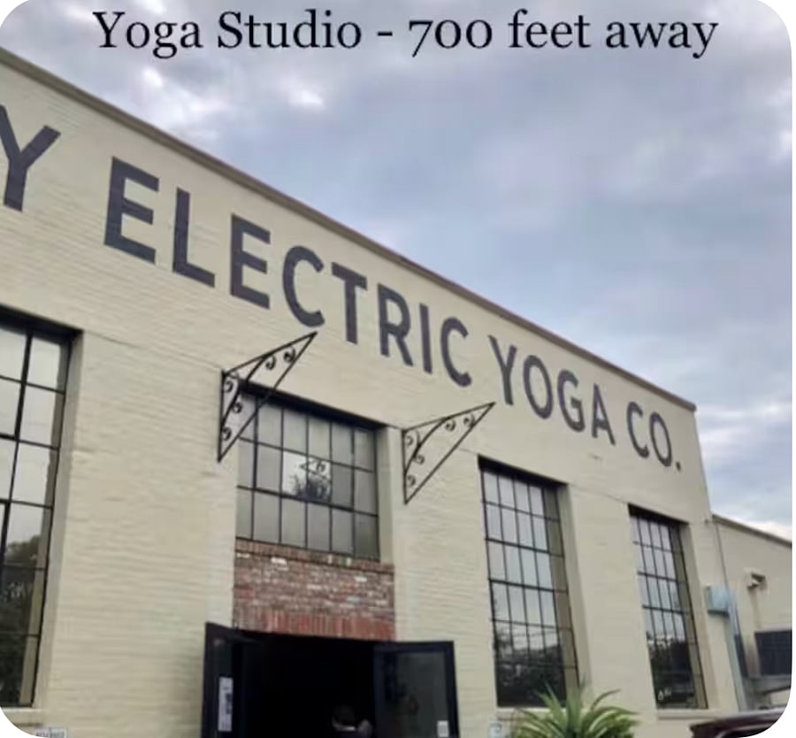Yoga studio - walking distance