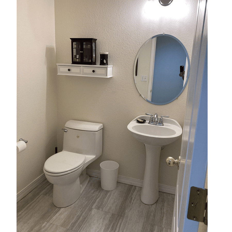 Powder room on the first floor.
