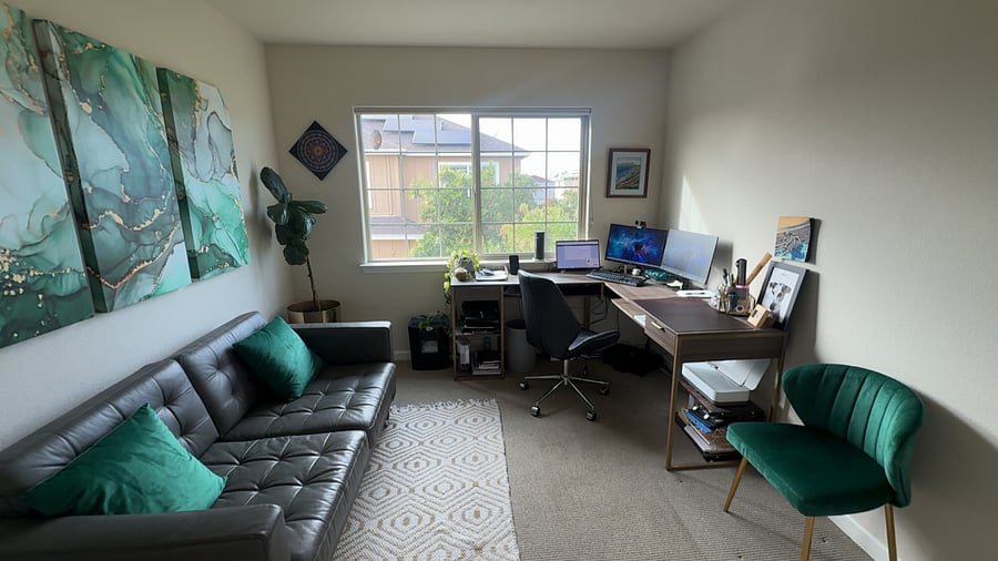 Dedicated home office / flex room  ideal for remote work or additional living space.
