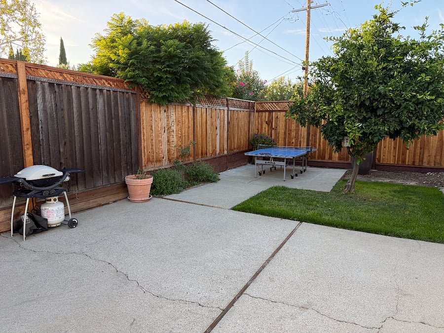 Ping Pong Table can be setup in garage or in the backyard (or stored) based on guest preference.