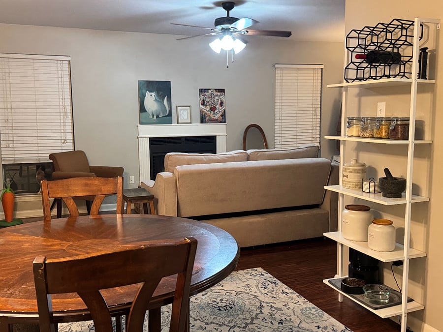 View of living area from hallway