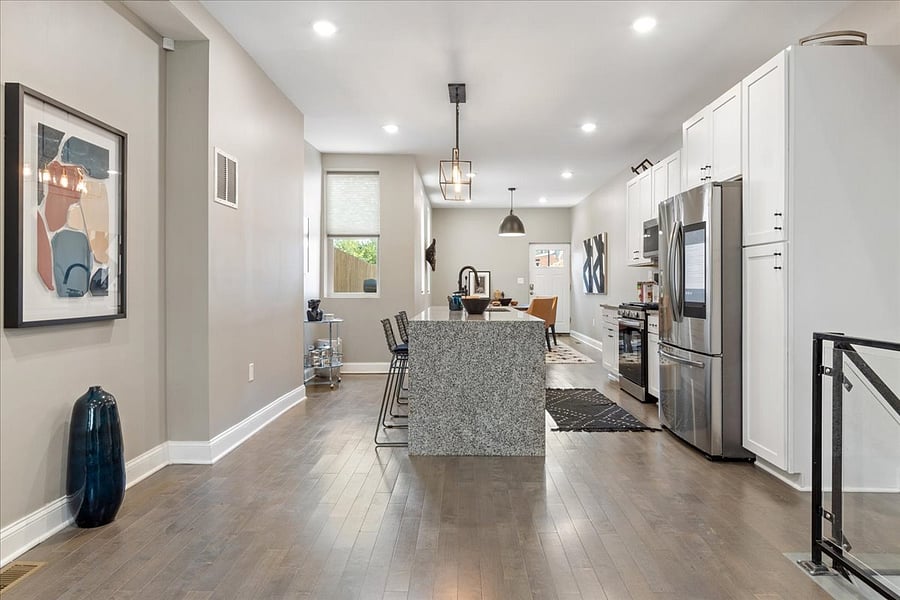 Plenty of seating at the kitchen island