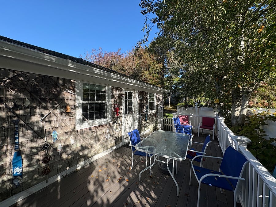 Private deck and side entrance