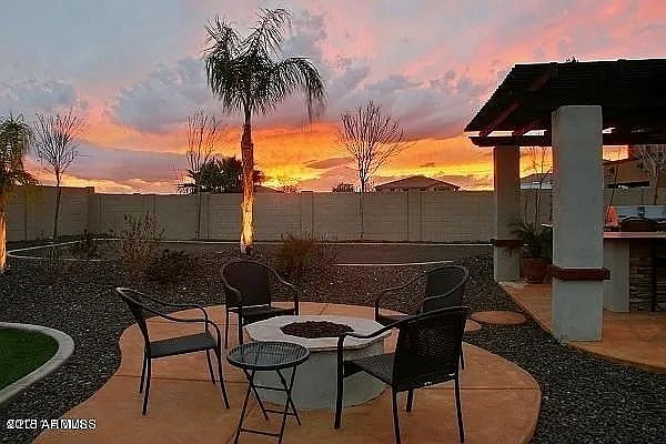 Built in Fire Pit