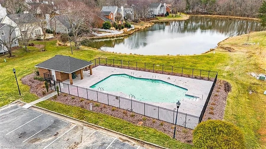Private community pool accessible with key