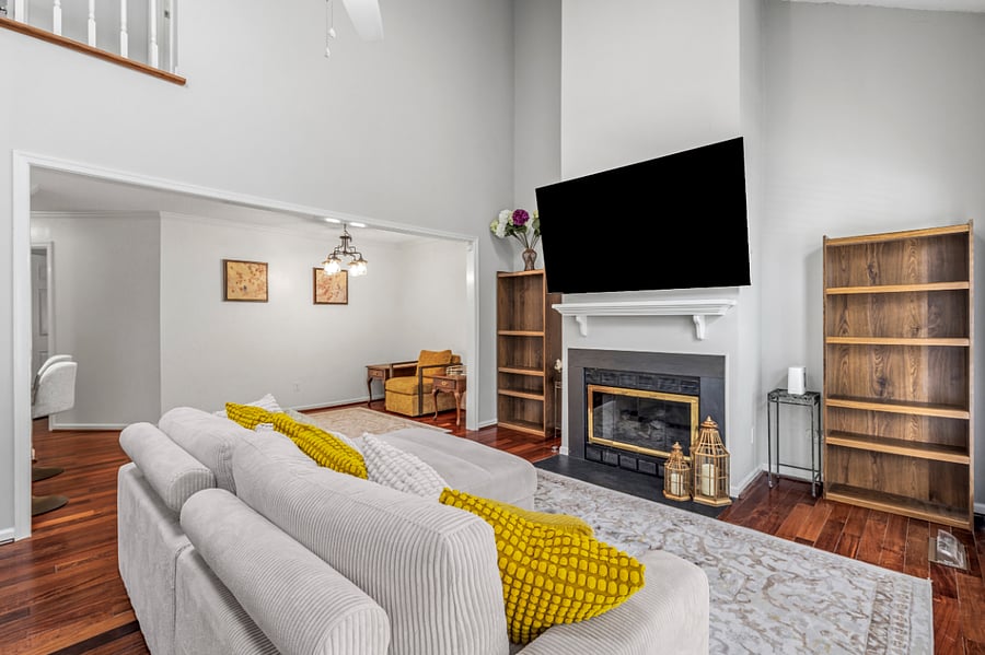 Gas Fireplace, Smart TV