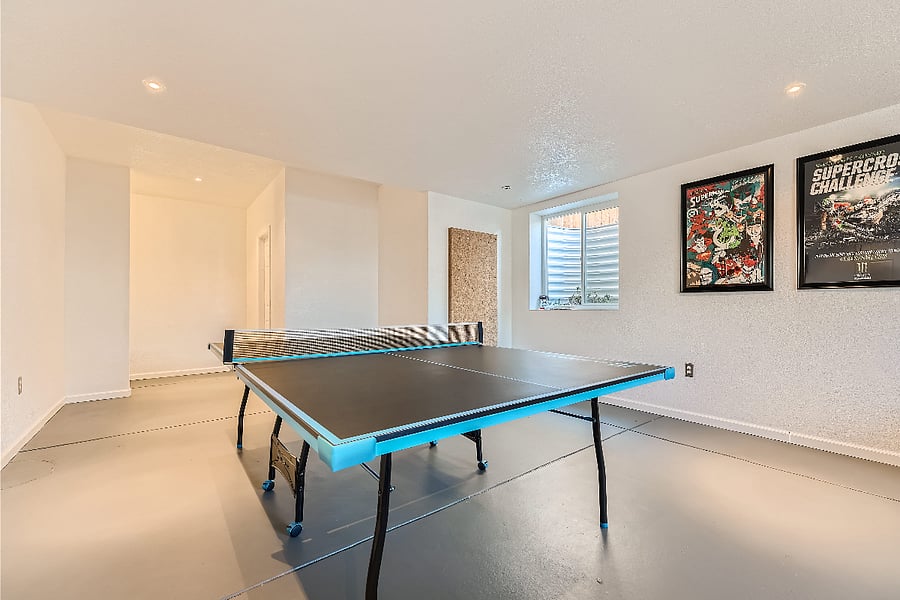 Ping Pong Table in Basement