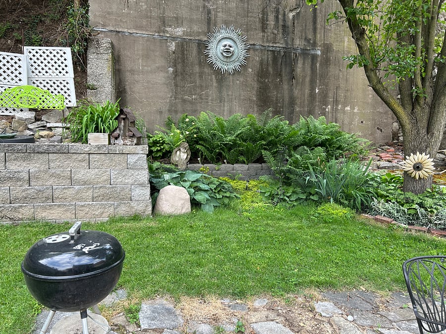 Back yard.secluded!! View from back bedroom!!