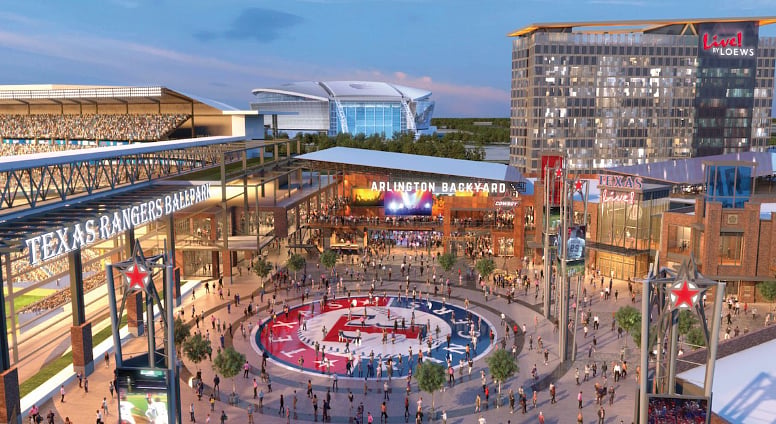 Texas Live - AT&T Stadium (Cowboys) - Globe Life Ballpark (Rangers)