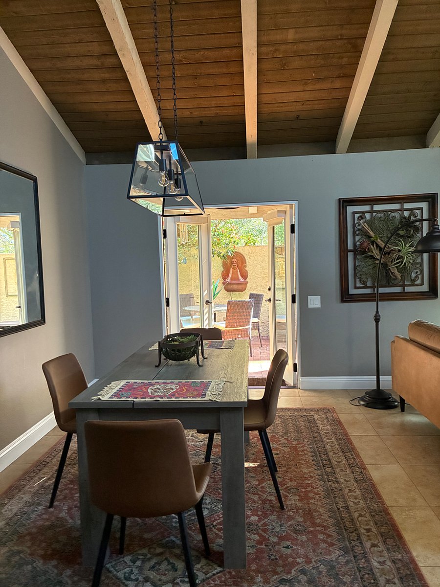 Dining area looking to patio dining area