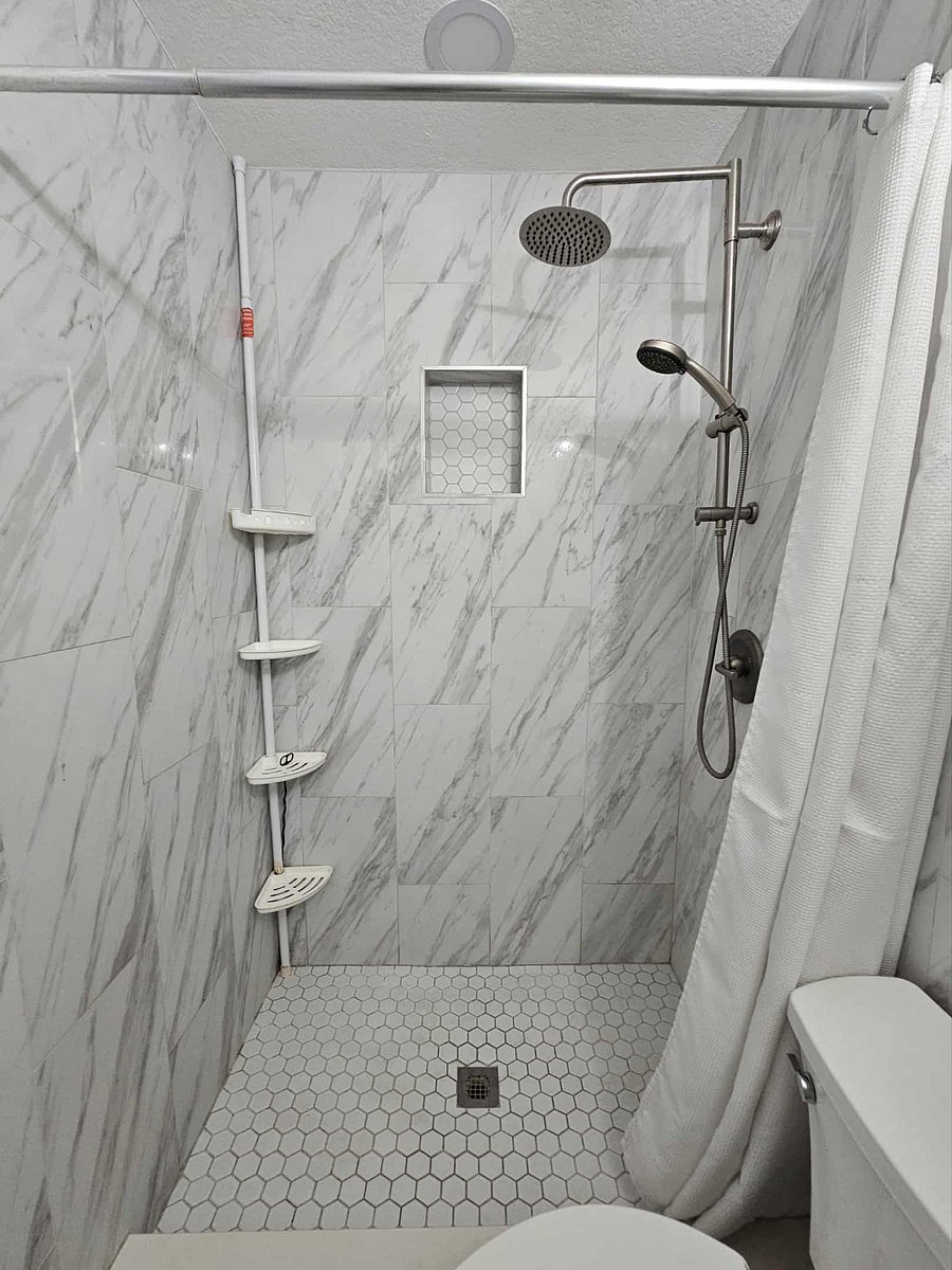 Enjoy a warm shower with great water pressure