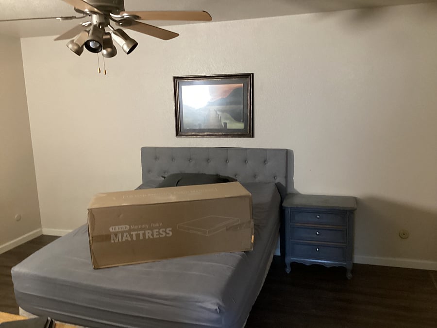 new memory foam mattress in box