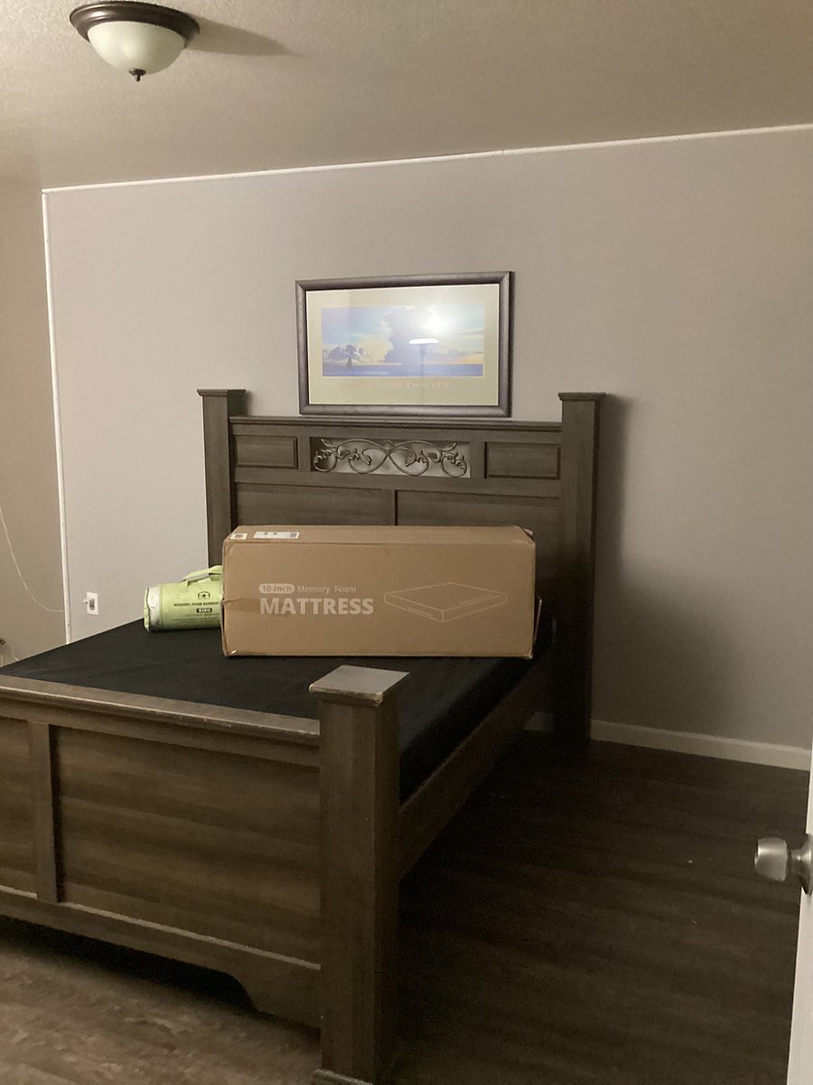 new memory foam mattress in box