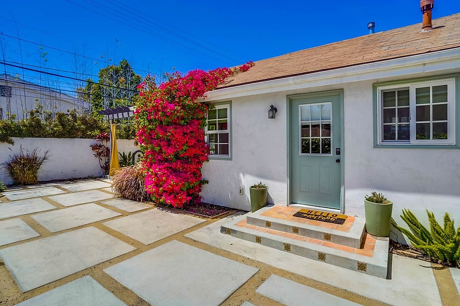 Front entrance of home from the driveway.