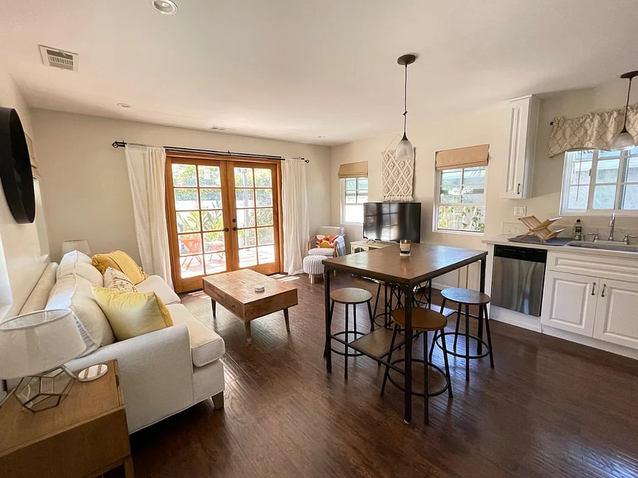 Living room includes dedicated work desk to work from home (not visible/pictured).