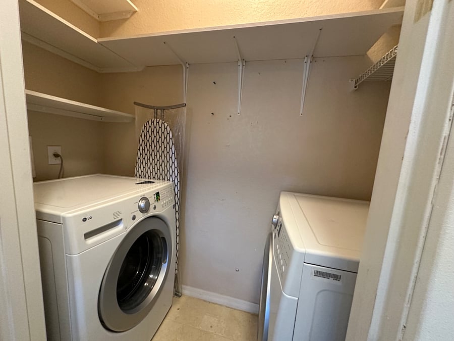 Washer and Dryer inside condo.