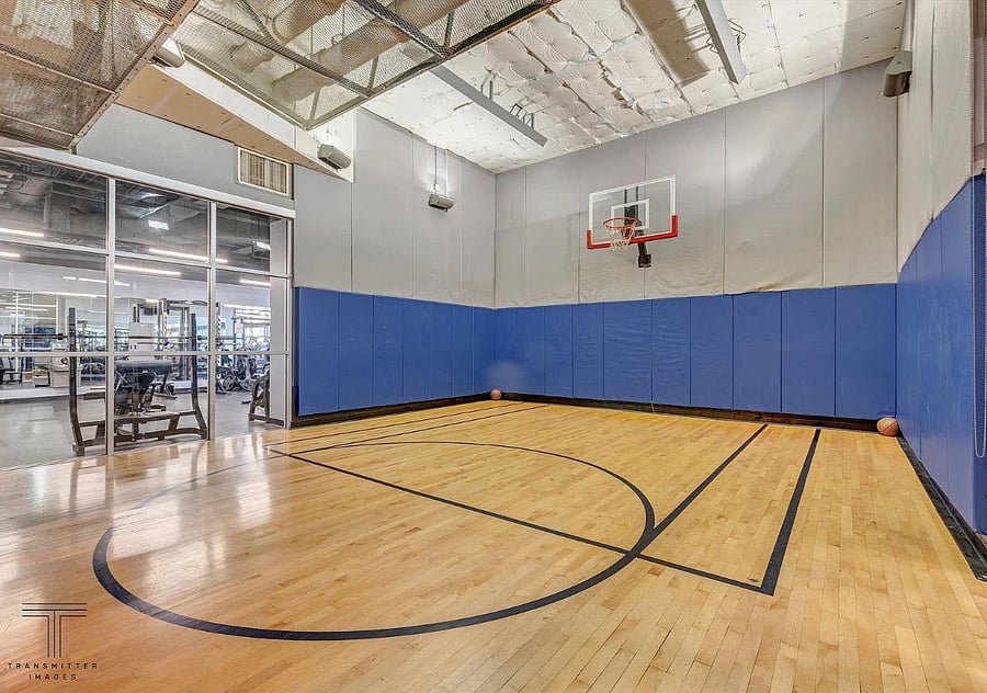 Basketball court and gym
