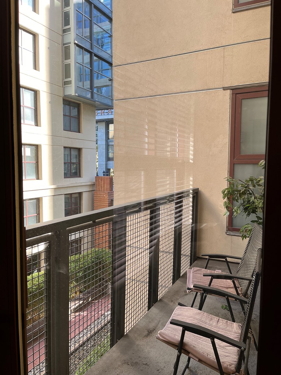 Inner courtyard overlook from balcony, limited units offered with this amenity.