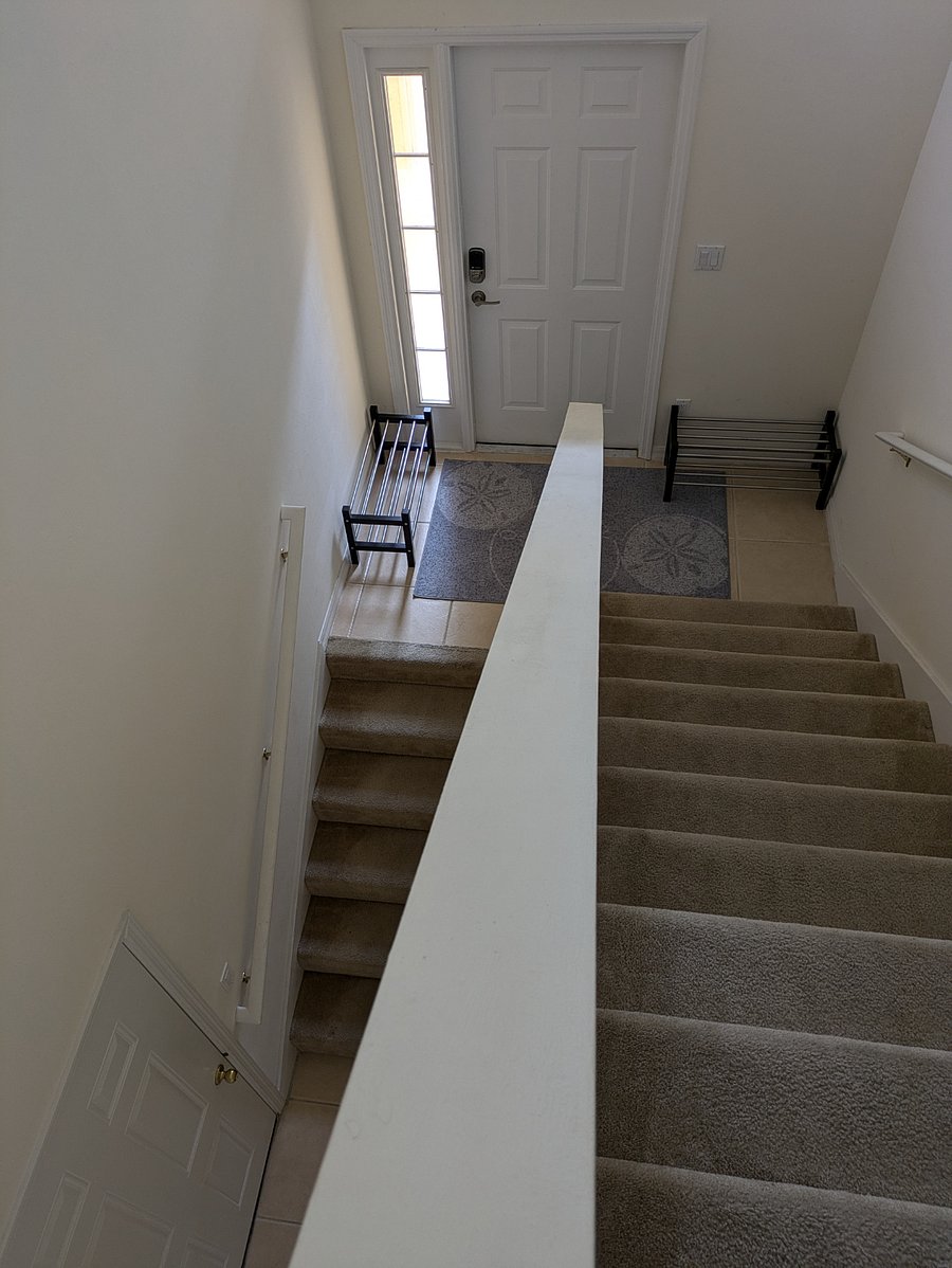 Stairs from Garage & Front Door