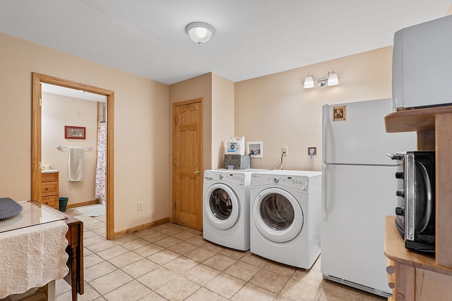 laundry in basement