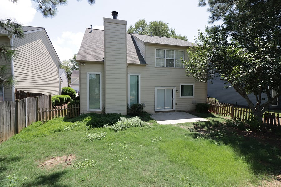 Step outside to the backyard, a perfect spot to relax, play, or enjoy fun gatherings with friends and family.
