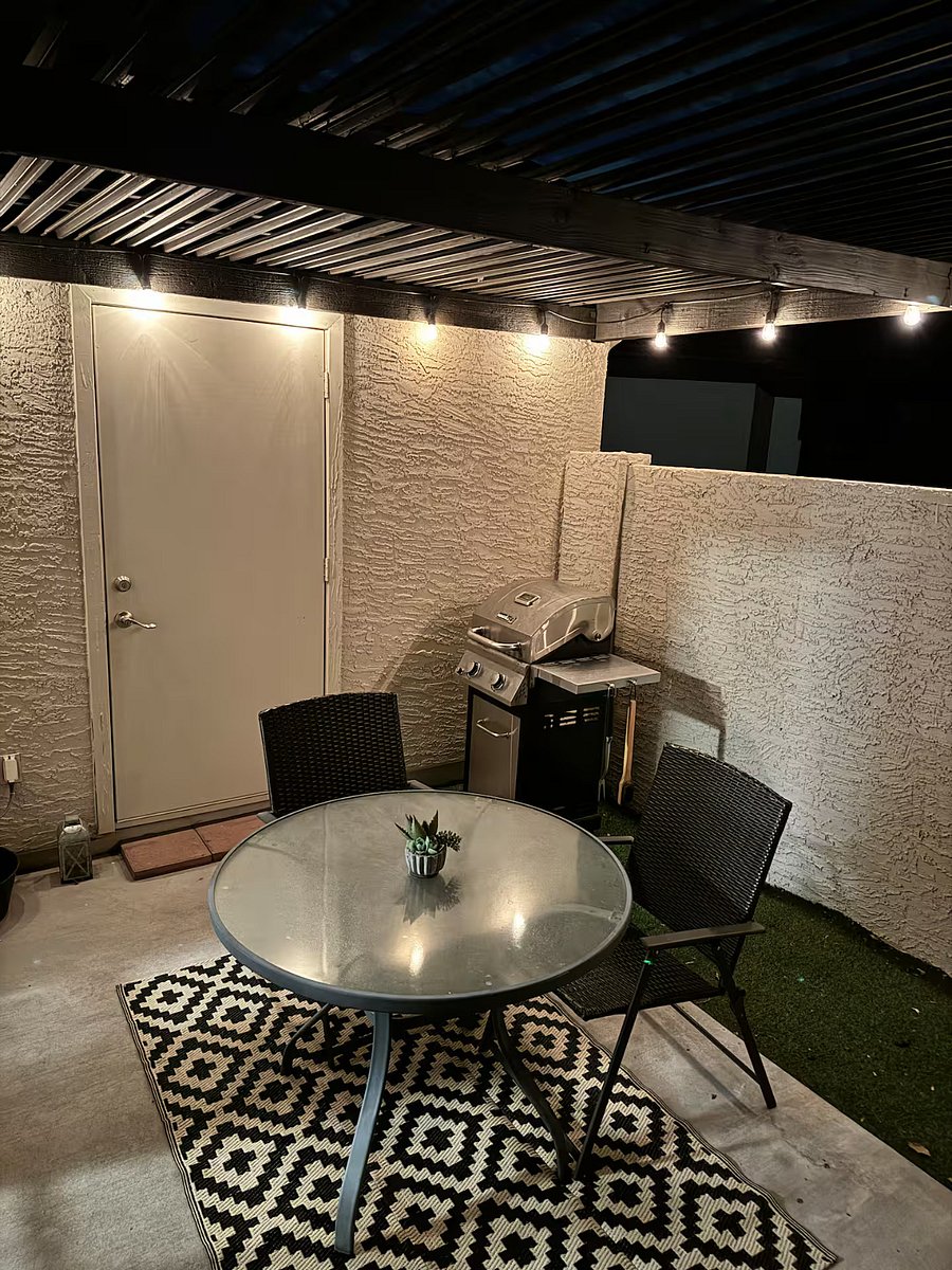 Back patio with propane grill