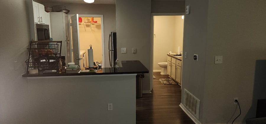 View of bathroom, laundry