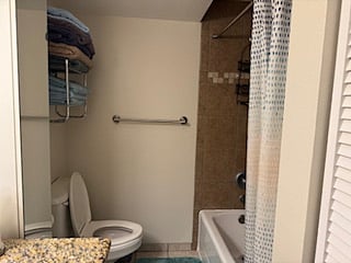 Bathroom with tub/shower combo