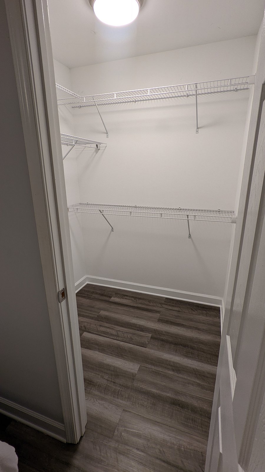 Walk-in closet in master bedroom