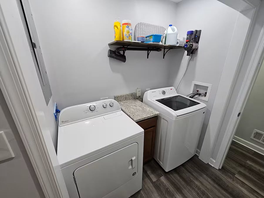 In unit washer and dryer