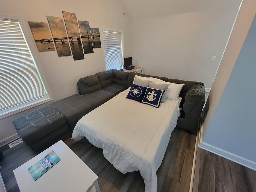 Fold away bed on couch