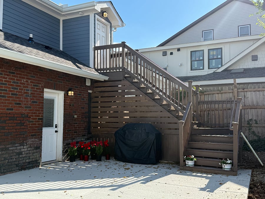 Stairs to private suite