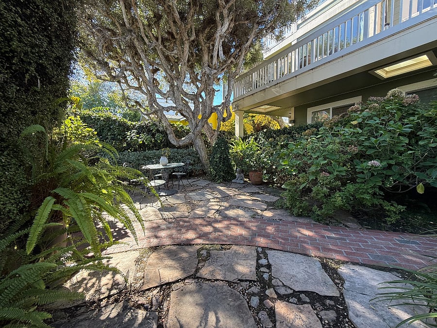 Outdoor shared garden.  There are two total units at this property. The shared garden is shared between the two units  