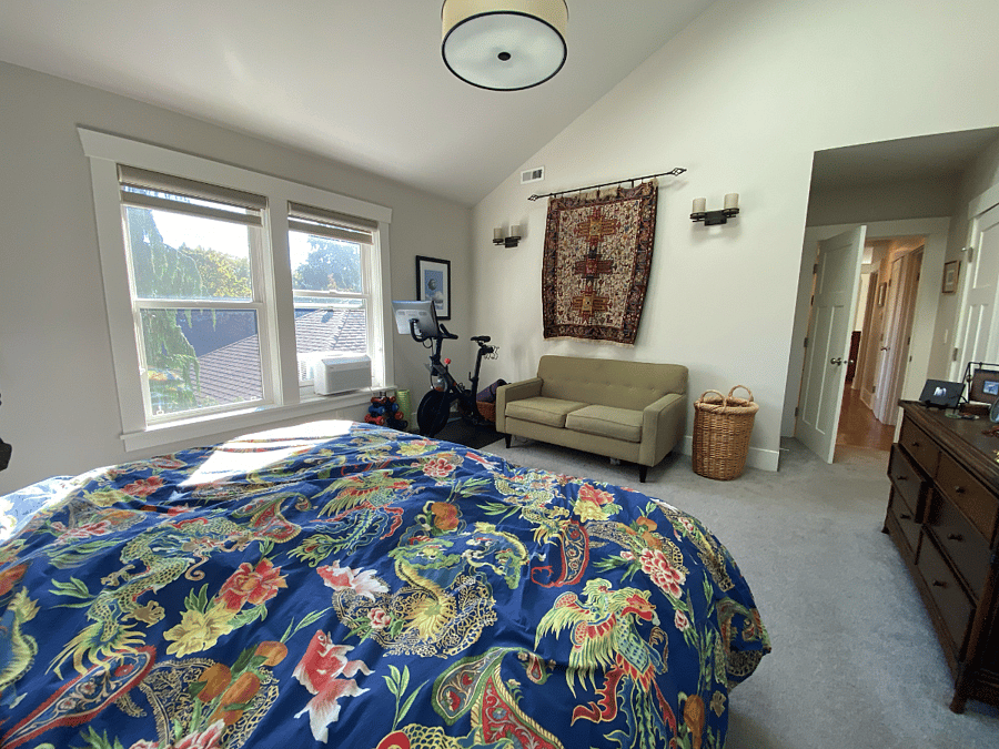 Master Bedroom with skylights (not pictured, in ceiling).