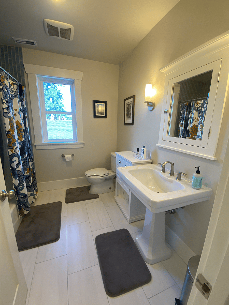2nd upstairs bath, shared by bedrooms 2 & 3