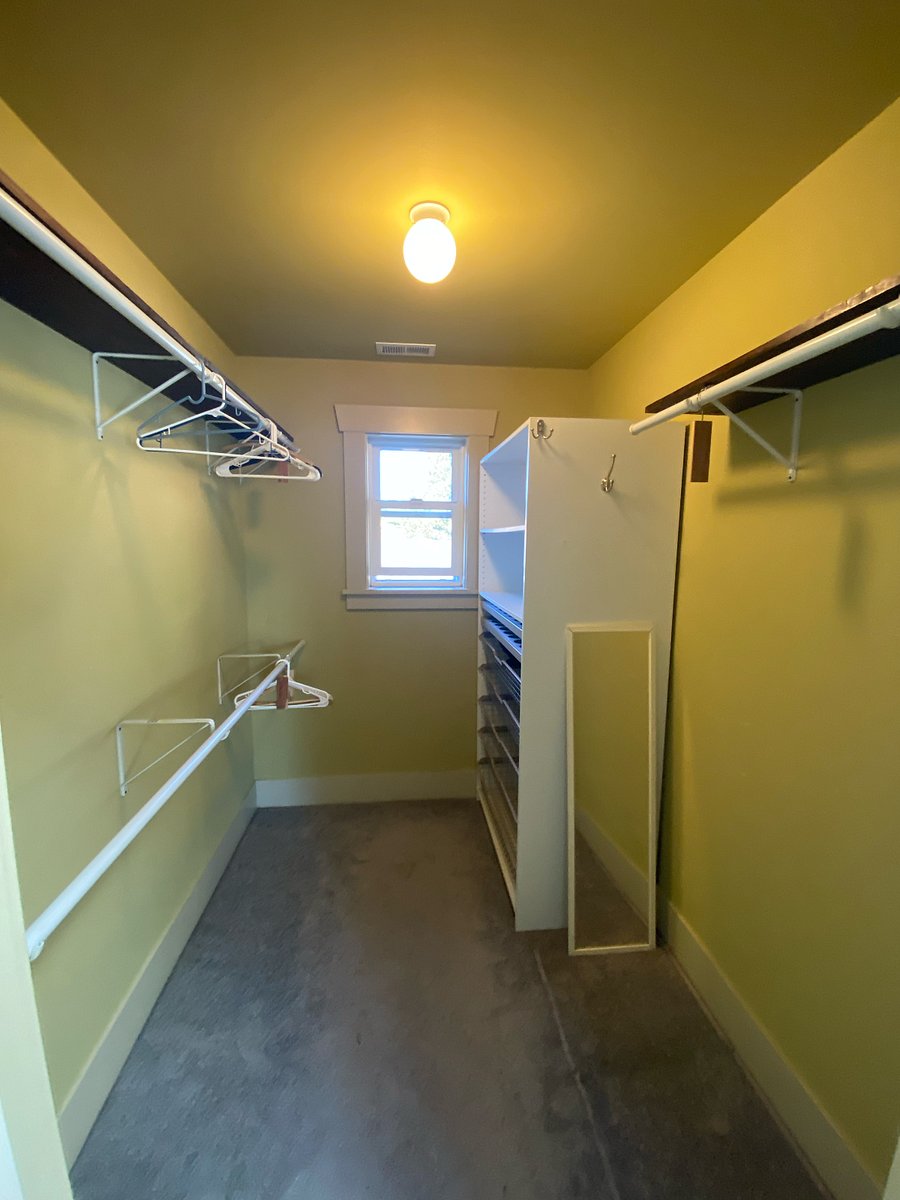 Walk in closet in master suite