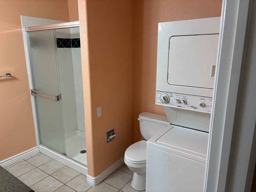Bathroom with in-unit laundry