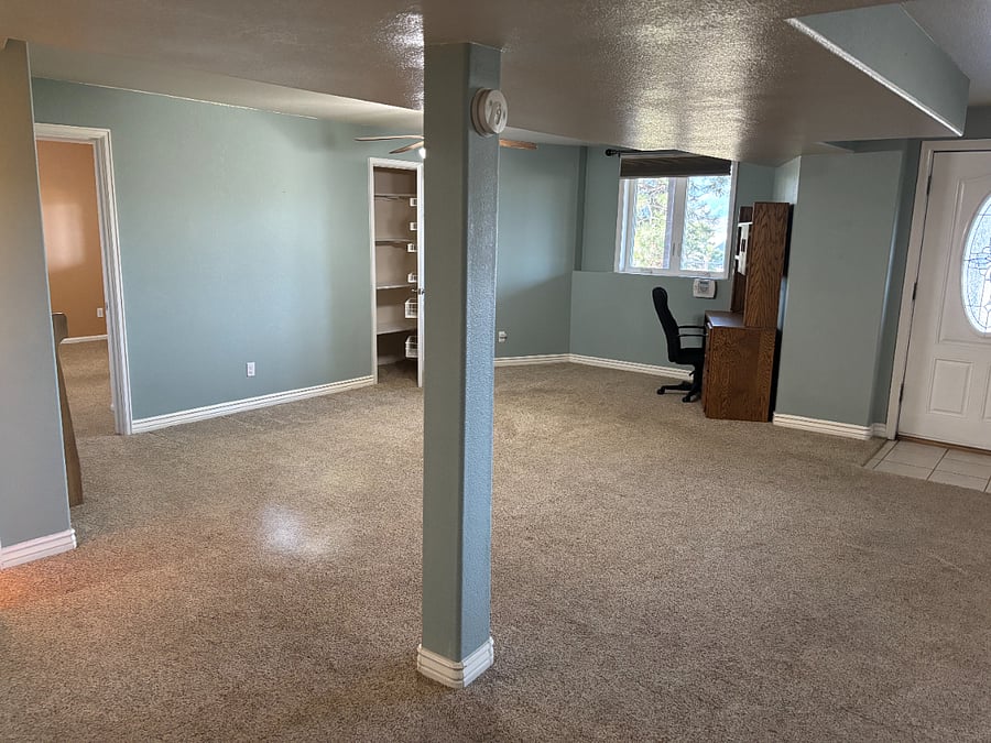 Pantry, office area and dining area