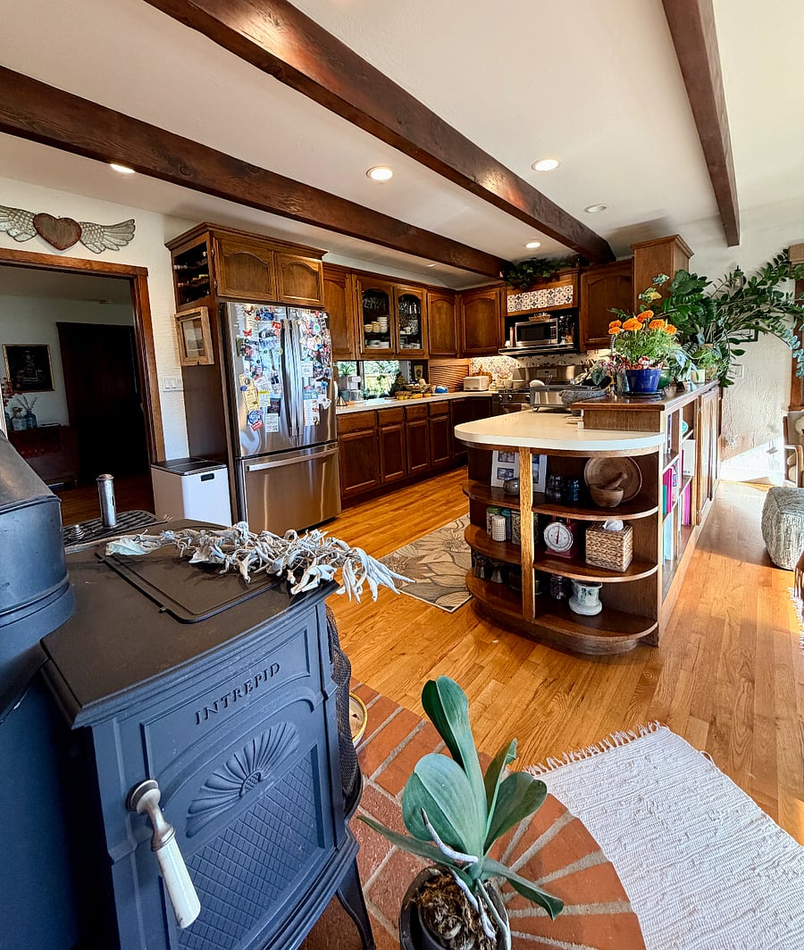 Kitchen and part of family room