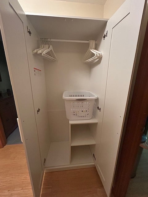 Wardrobe interior.