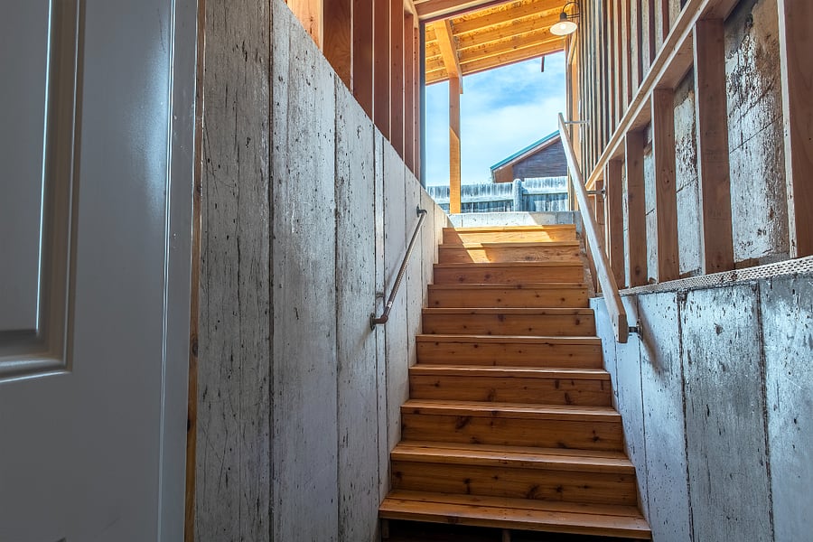 Separate entry way into/out of the apartment.