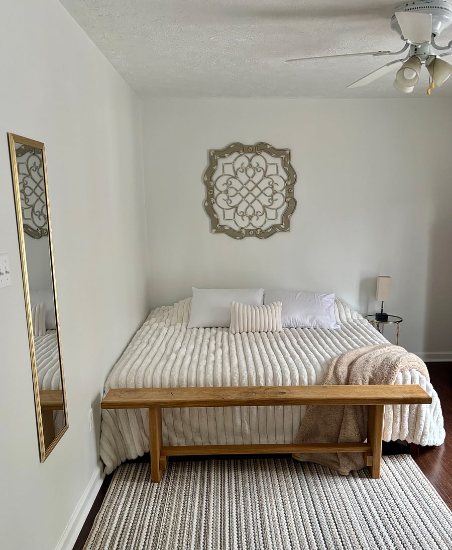 BR 1 - Master with King bed, walk-in closet, and private full bath. French doors lead to deck with outdoor dining and lounge seating.