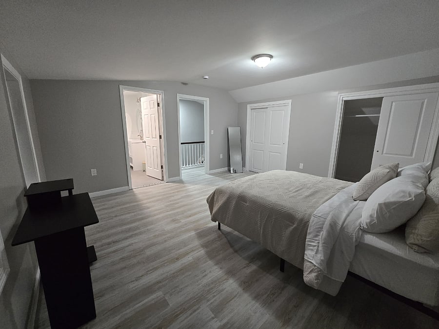 Room 4: Top Floor Master Bedroom showing closets
