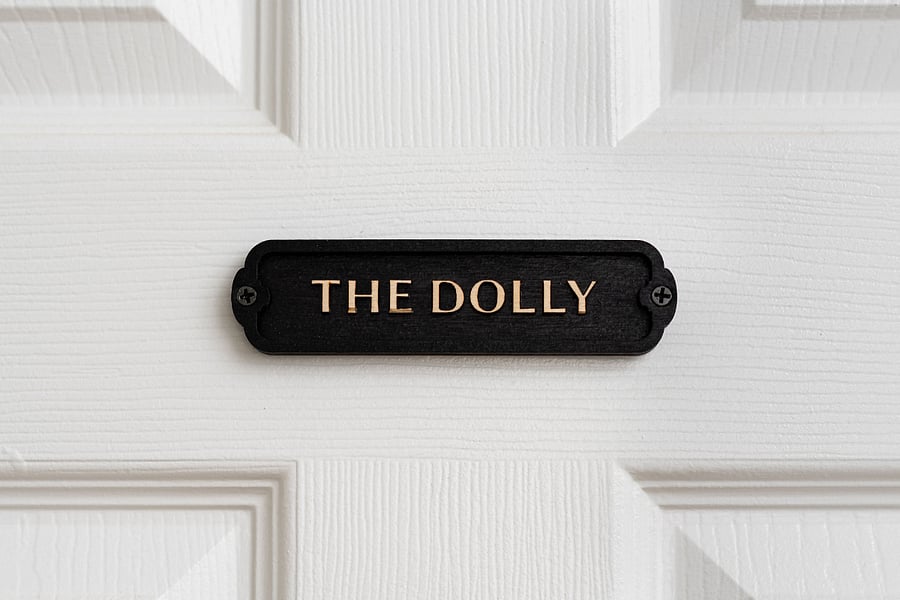 Step into the first upstairs bedroom, "The Dolly"