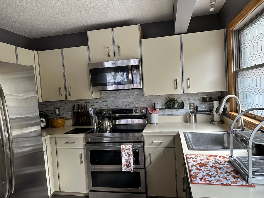 Kitchen with porch to driveway access. Kitchen fully stocked with dishes, pots & pans, glassware, silverware. Small appliance include Krups K-cup coffee maker, stove teapot, electric teapot, Instapot, crock pot, chopper, knives, smoothie maker, juicer toaster oven. Brand new stainless steel dishwasher, microwave and double oven. Refrigerator has Ice and water. Oven and microwave have air fry. Stove is 5 burner glass cooktop so only use pots & pans provided. Kitchen grill and outside grill. Disposer. Connecticut has recycle laws that must be followed. Trash and recycle containers beside garage and are to be placed at the curb every Friday for trash and every other Friday for recycle. Bottles, cans and glass returned to the store for return of deposit.