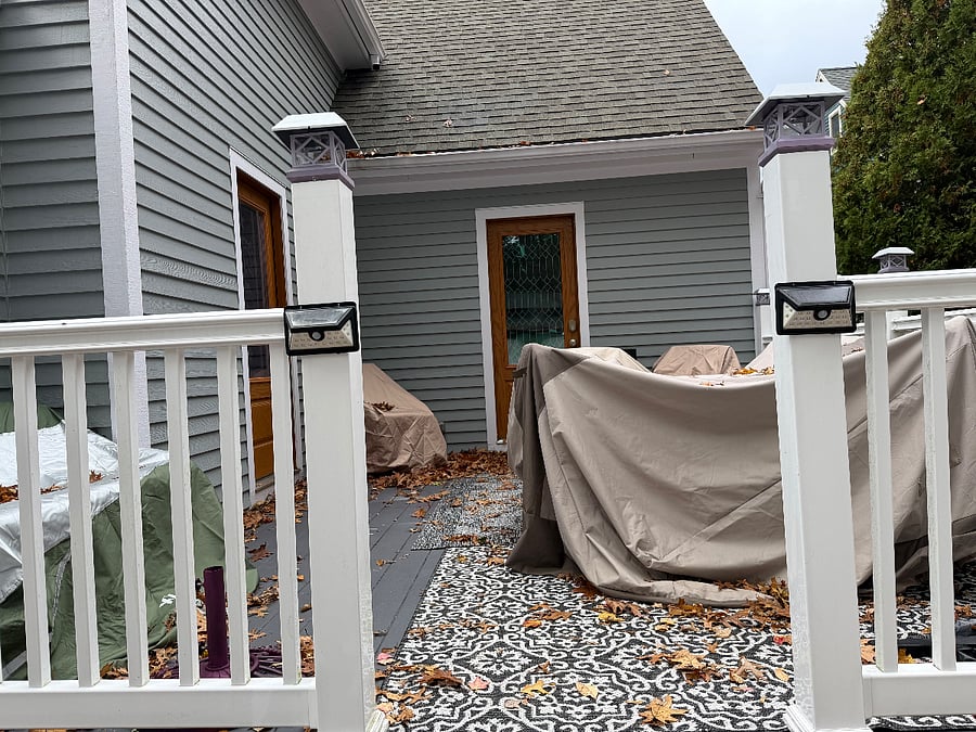 Rear deck 12x14 with entrance to Master bedroom and living room