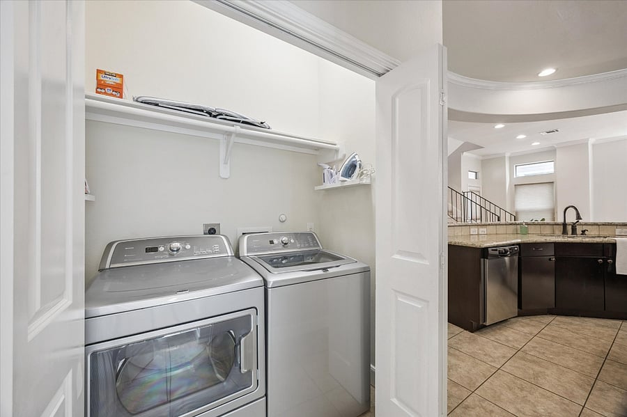 Laundry on the main floor.
